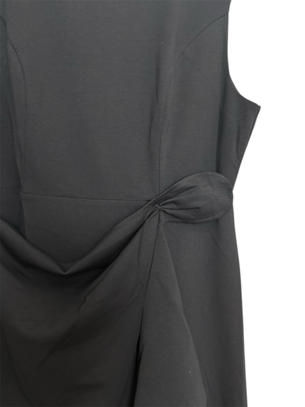 Fehaute Black Midi Dress Sleeveless Midi Ruffle Bow New Size 14 - Picture 4 of 13